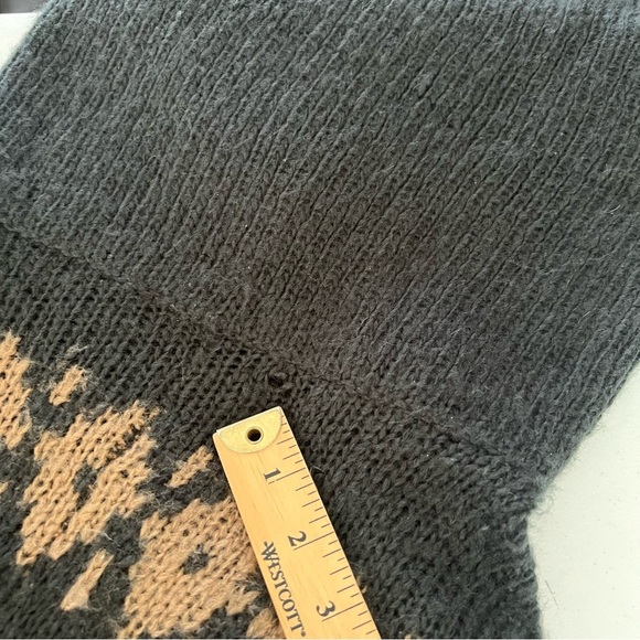 Wooden Ships Cowl Neck Poncho Sweater Womens Mohair Wool Blend Fringe Black X/S - Picture 10 of 11